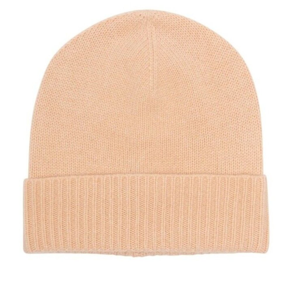 NWT Vince Camuto 100% Cashmere Knit Camel Beanie Hat Size- S